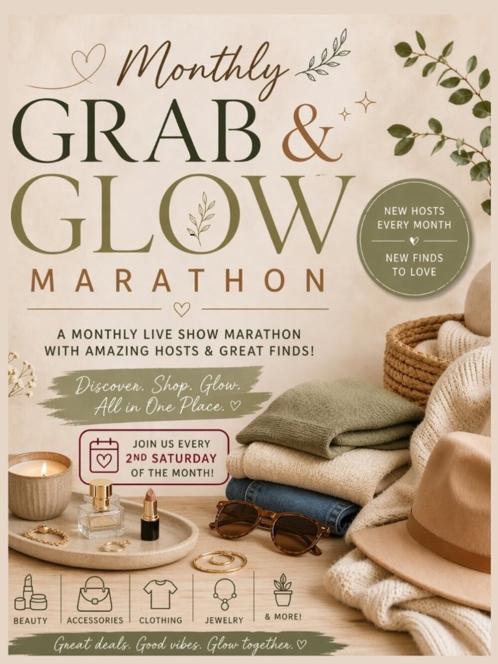 💕🦋Monthly Grab & Glam Marathon - 2nd Saturdays🦋💕
